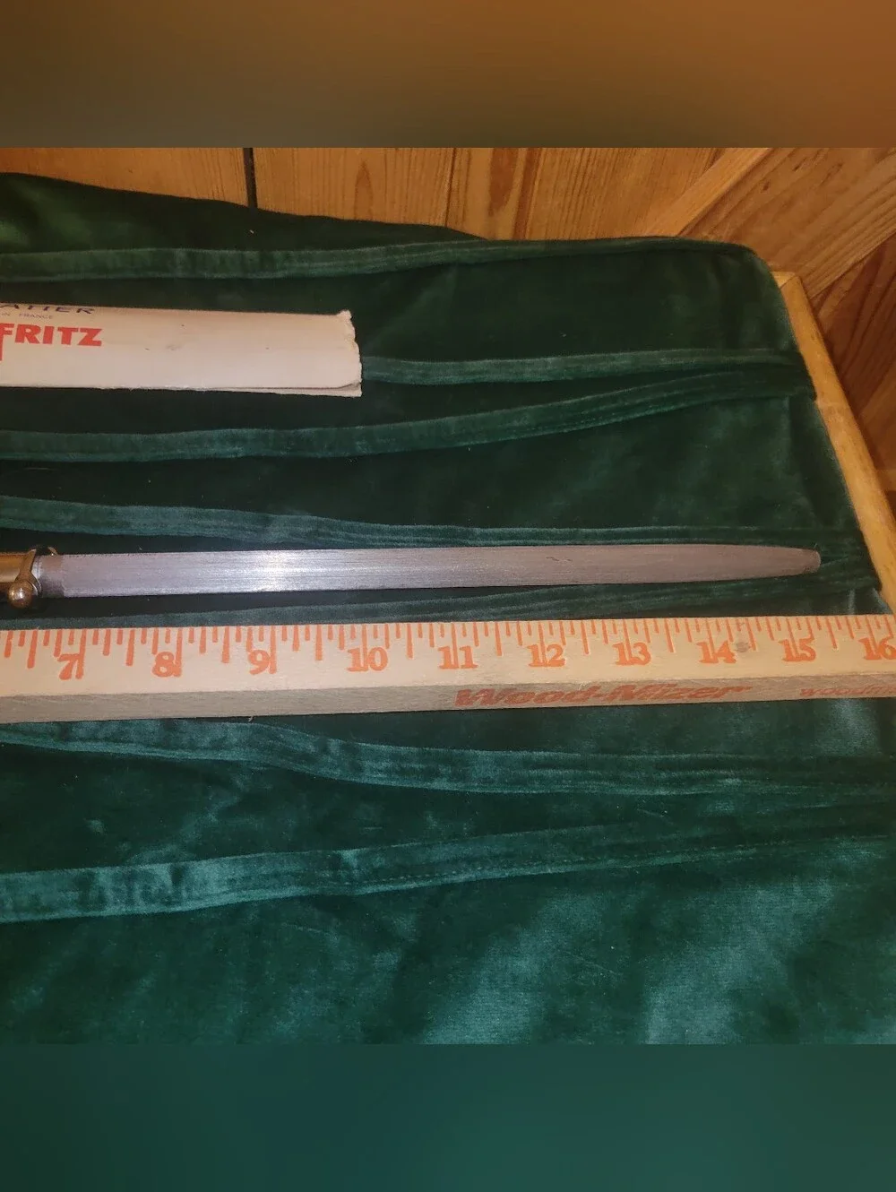 Vtg Sabatier Hoffritz France Knife Sharpening Steel Honing Rod w/ Sleeve